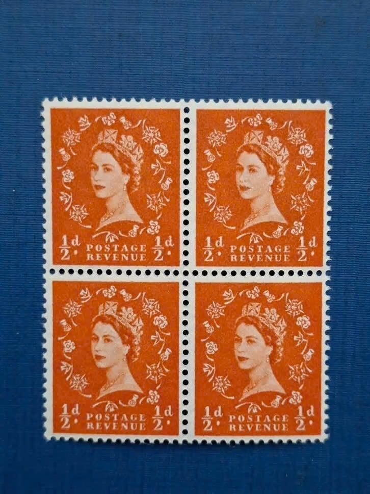 Postzegel UK 1952 PF Blokje Elisabeth 1/2 P 02-10, Postzegels en Munten, Ophalen of Verzenden, Postfris