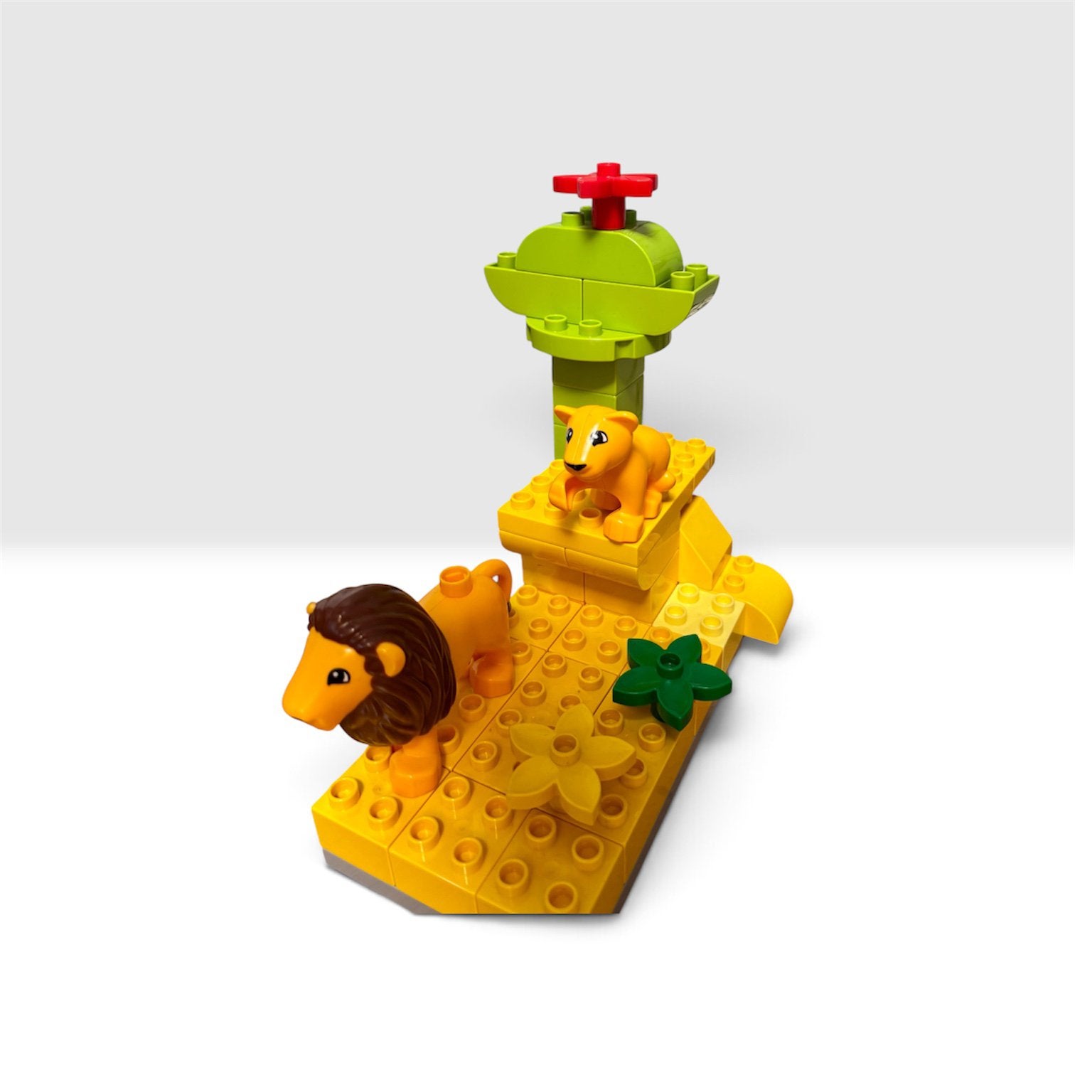 LEGO Duplo Leeuwenfamilie in steppe, Ophalen, Gebruikt, MOC (eigen creatie), Duplo