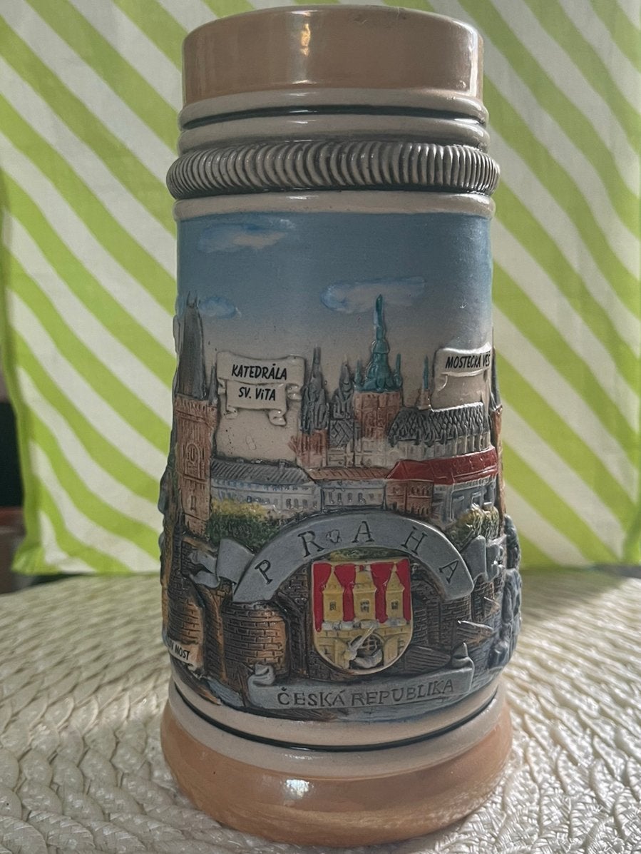 Hele mooi beker van praha ceska republika, Ophalen of Verzenden, Zo goed als nieuw, Overige