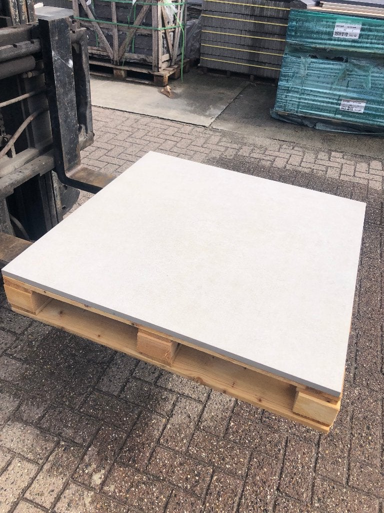 Keramische terrastegels Pearl Ivoorkleur 100x100x2 cm, Keramiek, Nieuw, Ophalen of Verzenden, 10 m² of meer