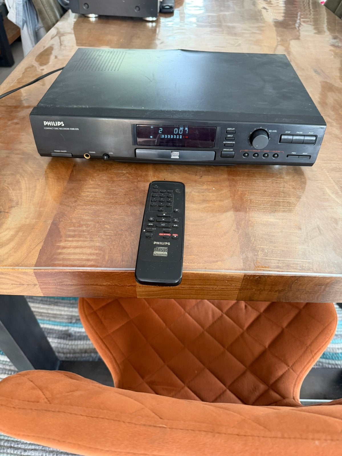 Philips cd recorder CDR 870, Ophalen of Verzenden, Zo goed als nieuw, Philips