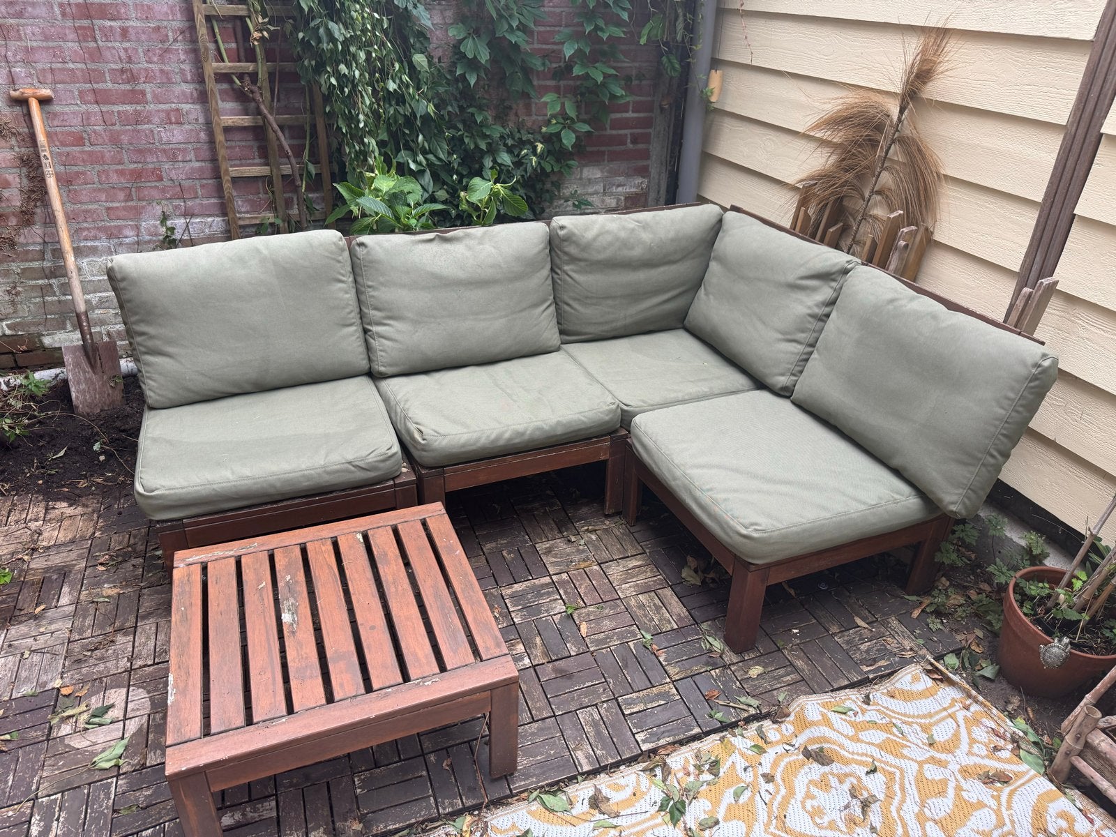 Applaro Nammare Loungeset met zo goed als nieuwe kussens, Ophalen, 4 zitplaatsen, Zo goed als nieuw, Loungeset