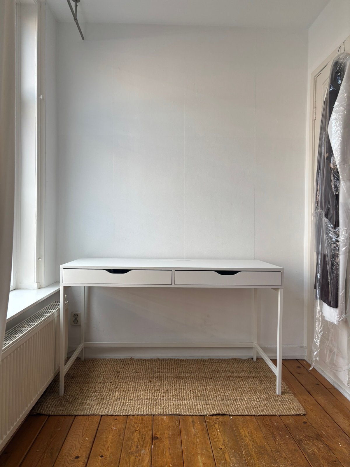 Bureau Alex - IKEA - wit 132x58, Ophalen, 132 cm, Zo goed als nieuw, IKEA