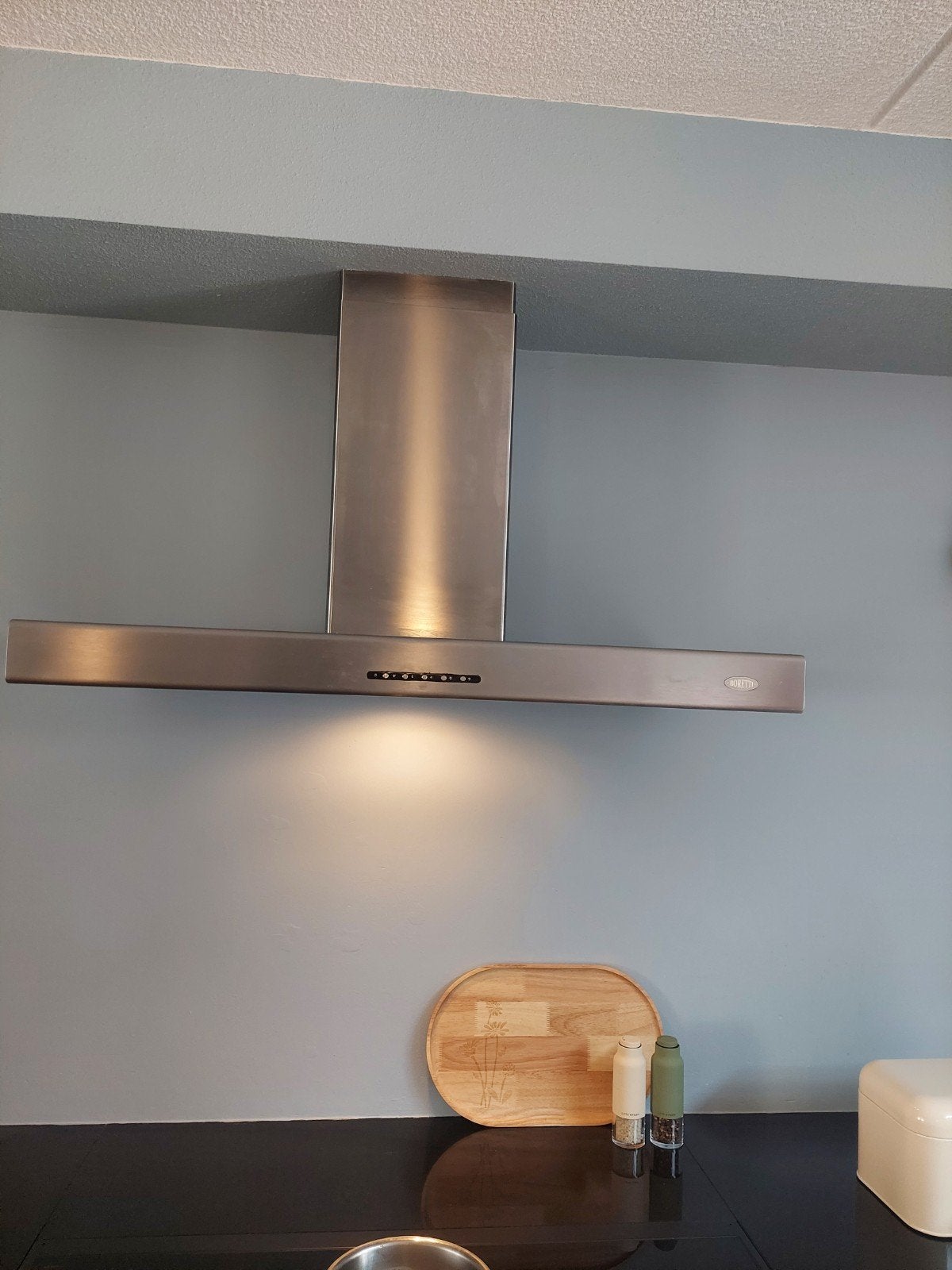 Borretti afzuigkap 90 cm., Witgoed en Apparatuur, Afzuigkappen, Ophalen, Gebruikt, Wandschouwkap