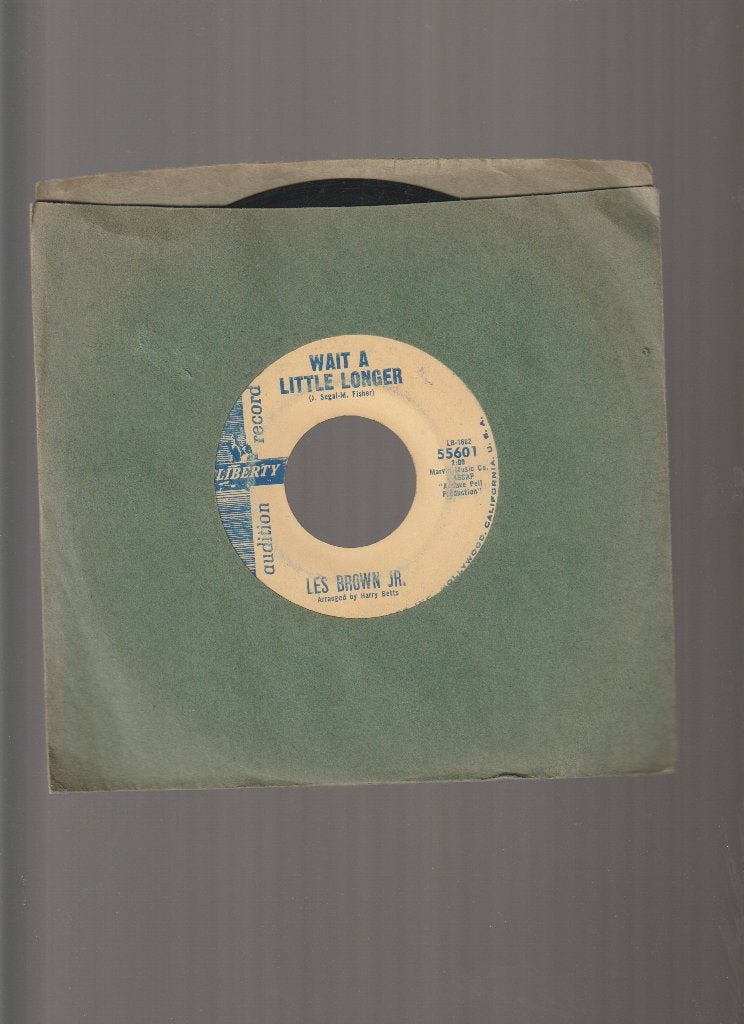 PROMO  //  LES  BROWN  JR.  --  WAIT  A  LITTLE  LONGER, Gebruikt, Verzenden, Originele persing, 7 inch