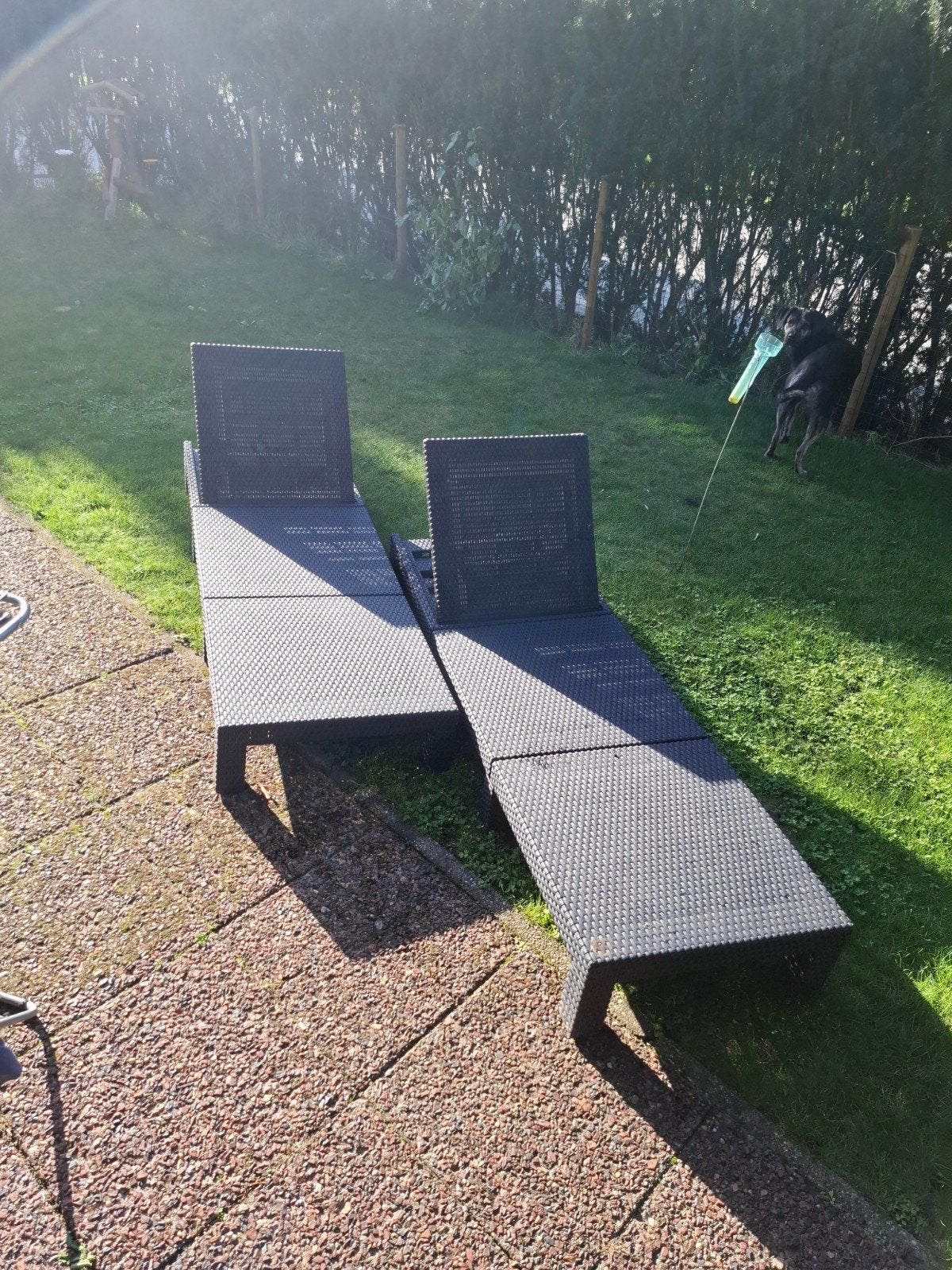 2 ligbedden Allibert met kussens, Ophalen of Verzenden, Zo goed als nieuw, Kunststof, Verstelbaar