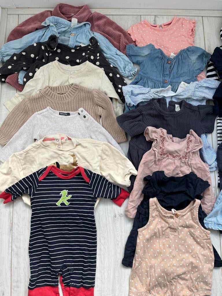 kledingpakket baby meisje maat 68-74 (Benetton, Zara, H&M…, Ophalen of Verzenden, Gebruikt, Meisje, Jurkje of Rokje