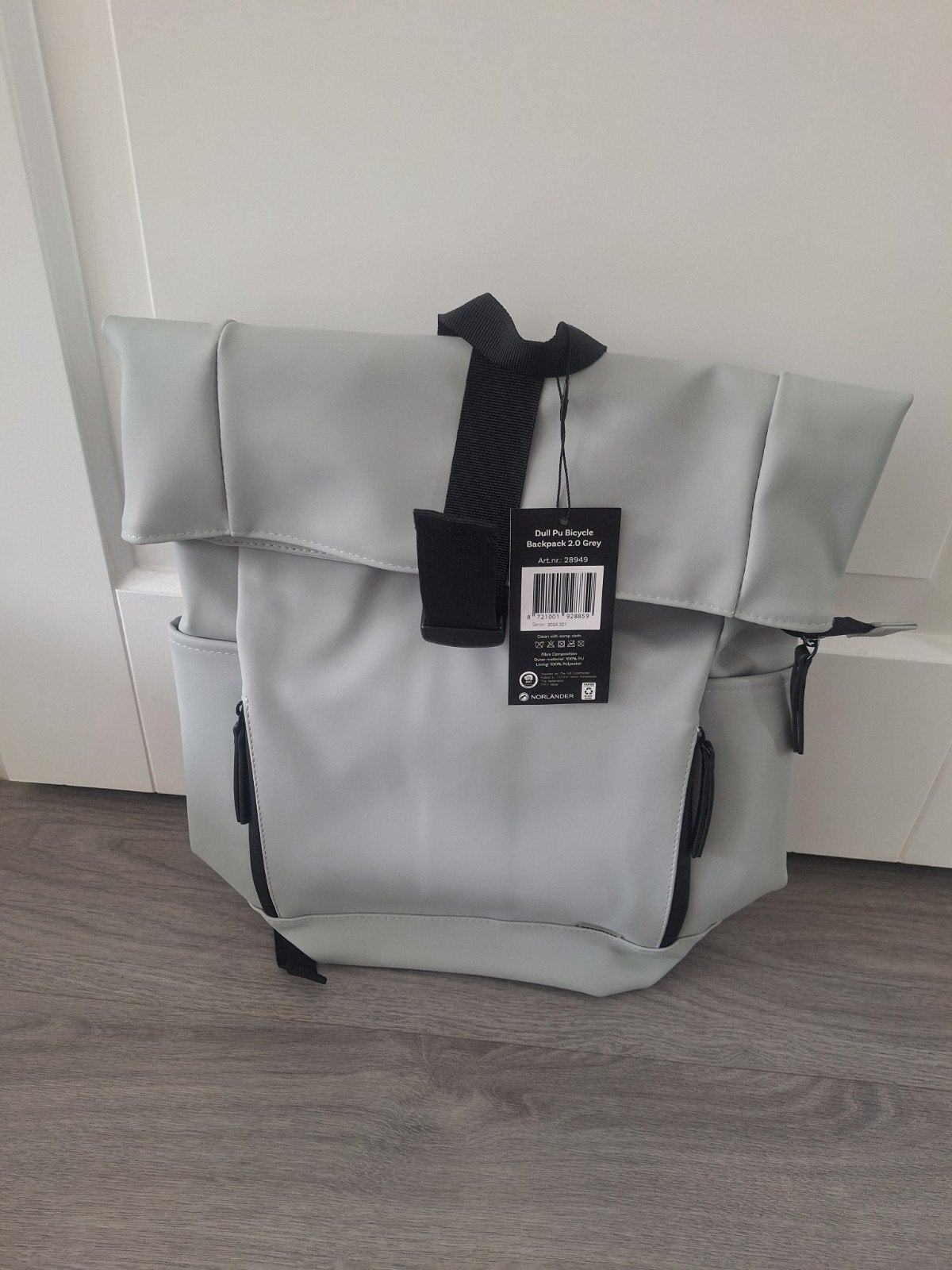 Norländer Dull PU Bicycle Backpack 2.0 Grijs, Sieraden, Tassen en Uiterlijk, Tassen | Rugtassen, 25 tot 40 cm, Nieuw, Ophalen of Verzenden