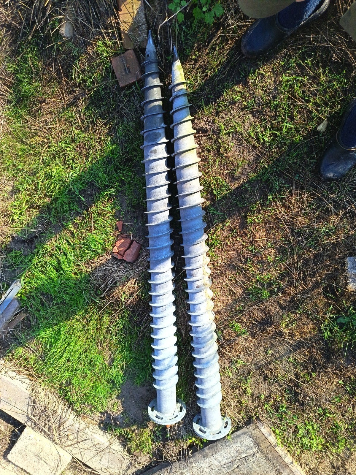 te koop 2 x schroef paal fundering, Ophalen, Overige materialen, Gebruikt, Minder dan 20 mm