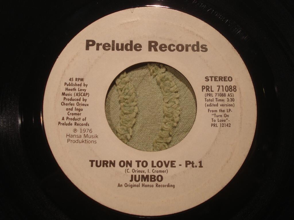 Jumbo 7" Vinyl Single: ‘Turn on to love’ (USA), Cd's en Dvd's, Vinyl Singles, 7 inch, Single, Ophalen of Verzenden, Zo goed als nieuw