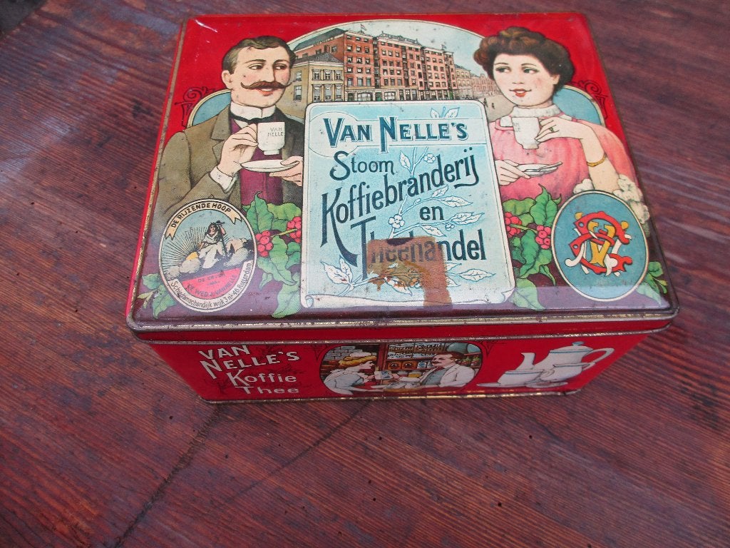 van nelle - blik -, Verzamelen, Blikken, Ophalen of Verzenden, Gebruikt, Koffie, Van Nelle