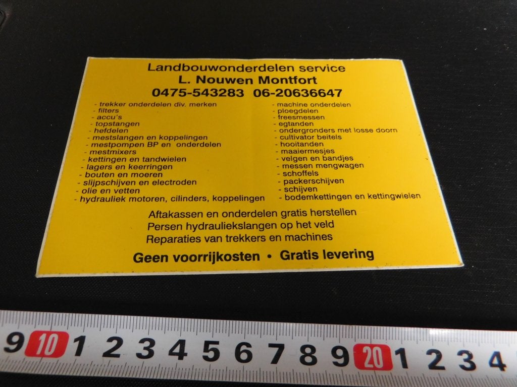 sticker Montfort L. NOUWEN Landbouwonderdelen service, Ophalen of Verzenden, Zo goed als nieuw