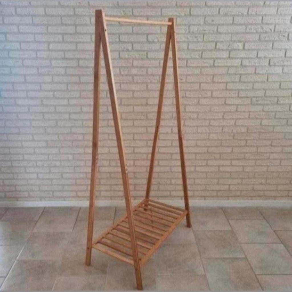 Nieuw kledingrek bamboe staande kapstok, Ophalen of Verzenden, Nieuw