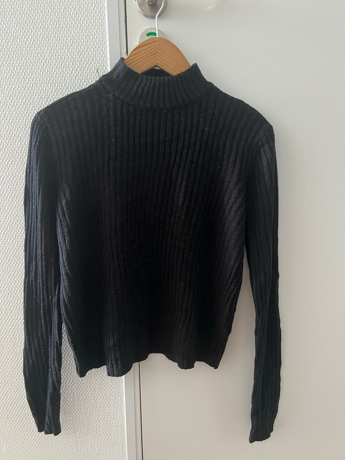 Zwarte geribbelde coltrui H&M Divided, Ophalen, Zo goed als nieuw, Maat 34 (XS) of kleiner, Zwart