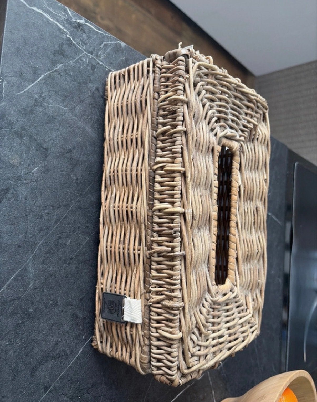 Riviera maison Rotan tissuebox - Landelijke stijl, Huis en Inrichting, Woonaccessoires | Overige, Ophalen of Verzenden, Natuurlijk materiaal