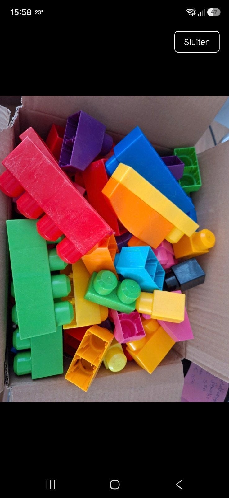 Doos vol Mega Bloks bouwstenen, Ophalen, Gebruikt, Megabloks