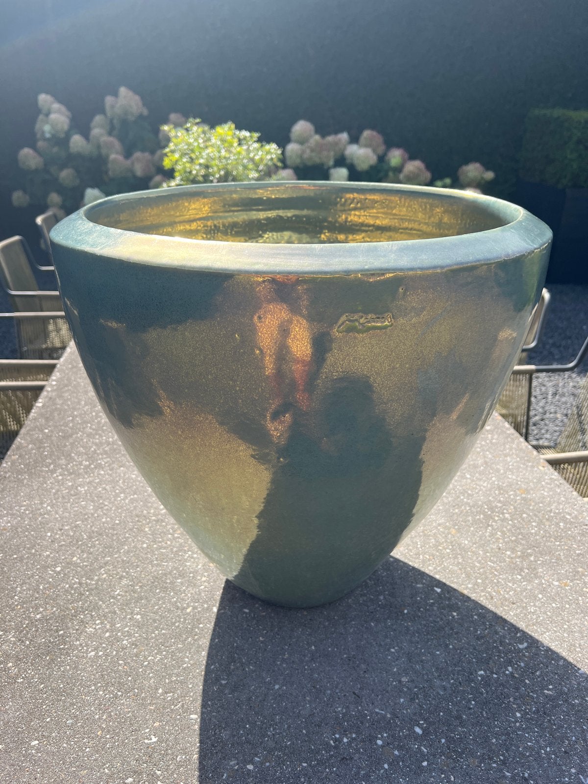 Mobach Grote bloempot/plantenbak voor binnen en buiten, Tuin en Terras, Gebruikt, 40 cm of meer, Rond, Binnen