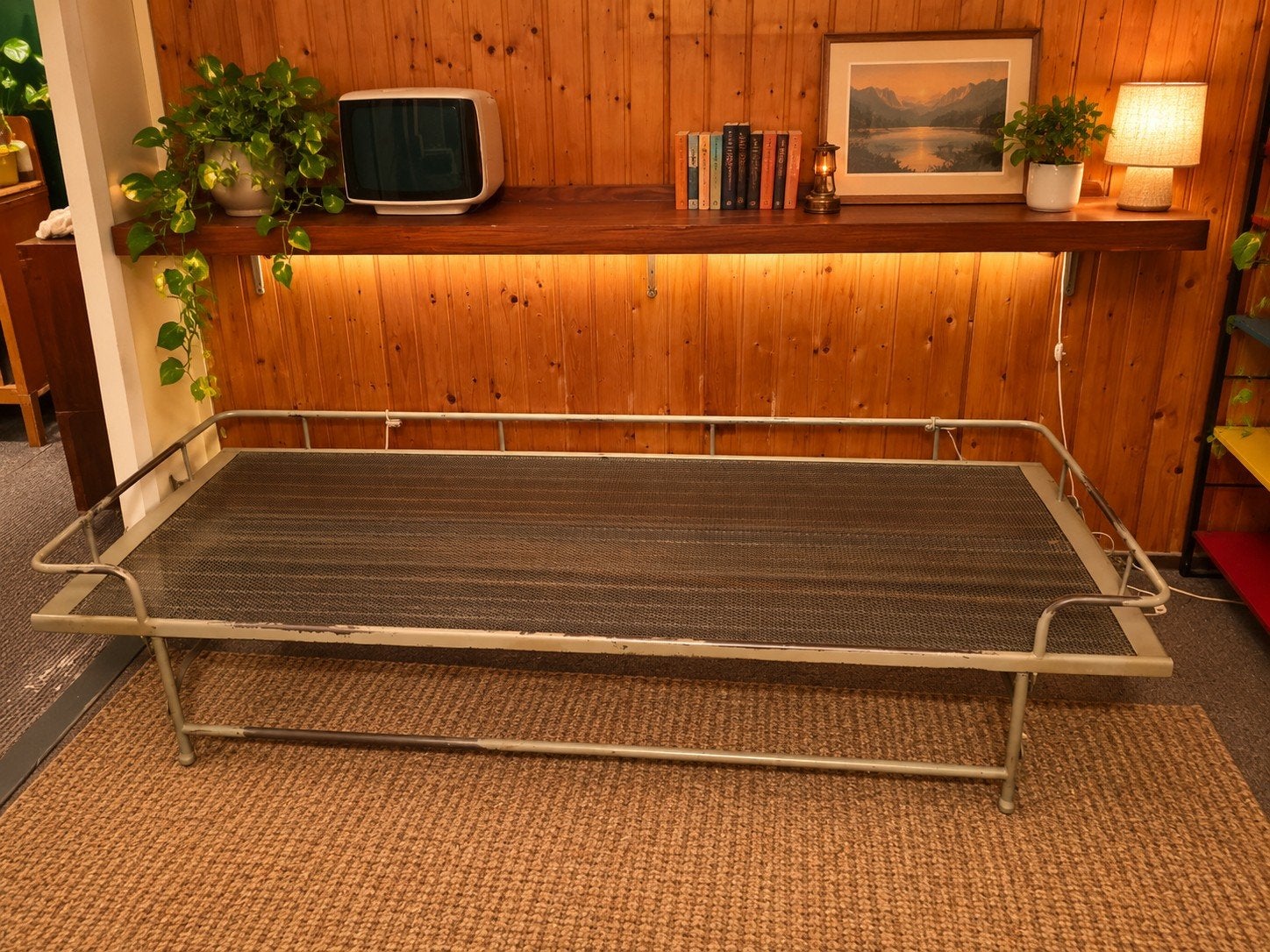 Vintage opklapbed/daybed - Jaren '60 design, Antiek en Kunst, Ophalen
