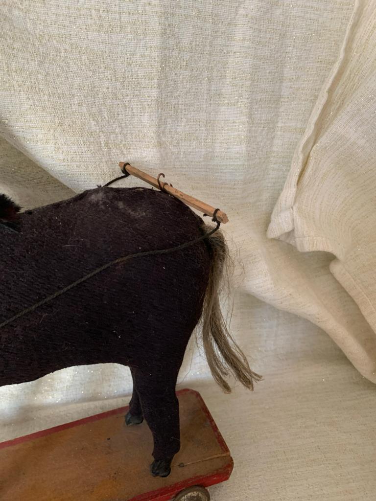Antiek paard op wielen - Decoratief speelgoed, Ophalen of Verzenden