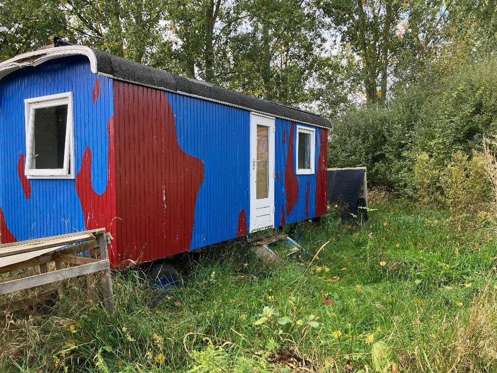 Te koop: houten pipowagen, Ophalen, Gebruikt