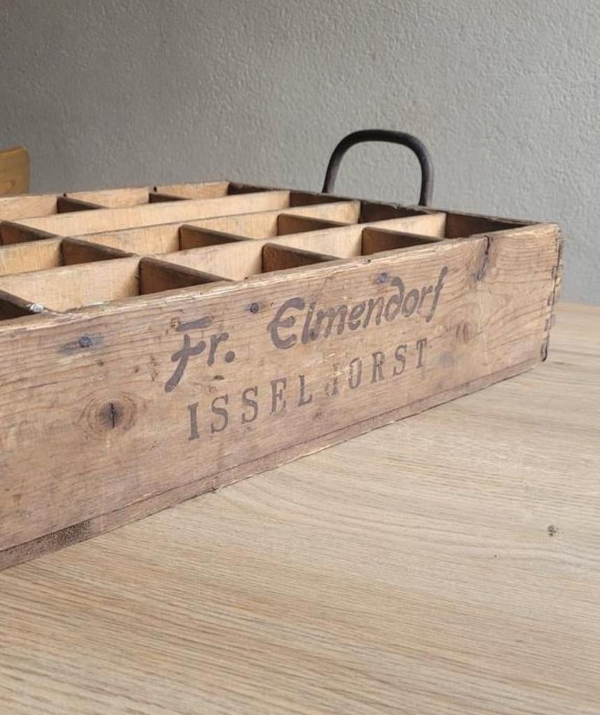 Prachtige, unieke antieke bierkrat uit circa 1910, Ophalen, Minder dan 50 cm, Minder dan 50 cm