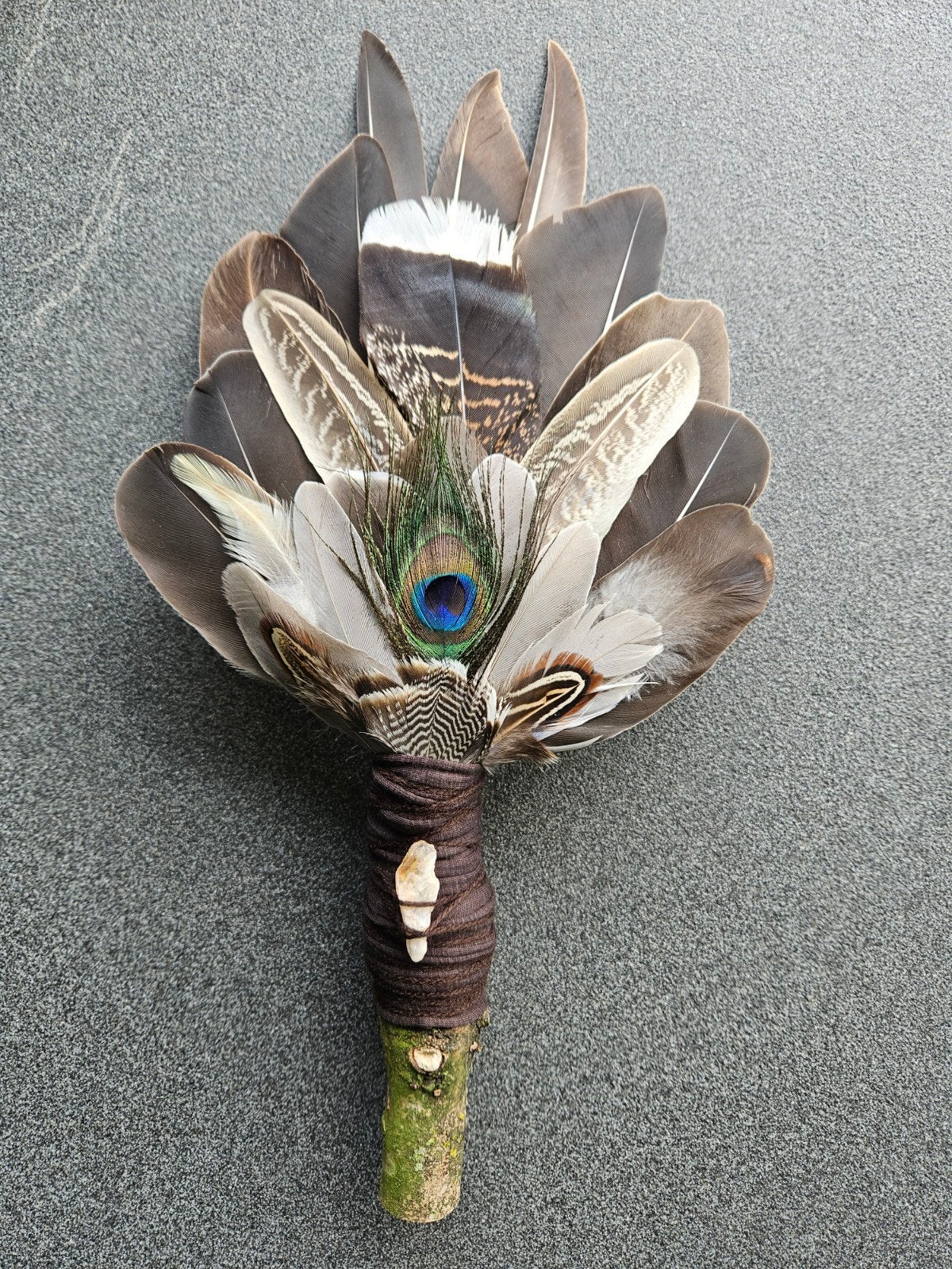 Smudge feathers citrien veren waaier feather fan reiki wicca, Ophalen of Verzenden
