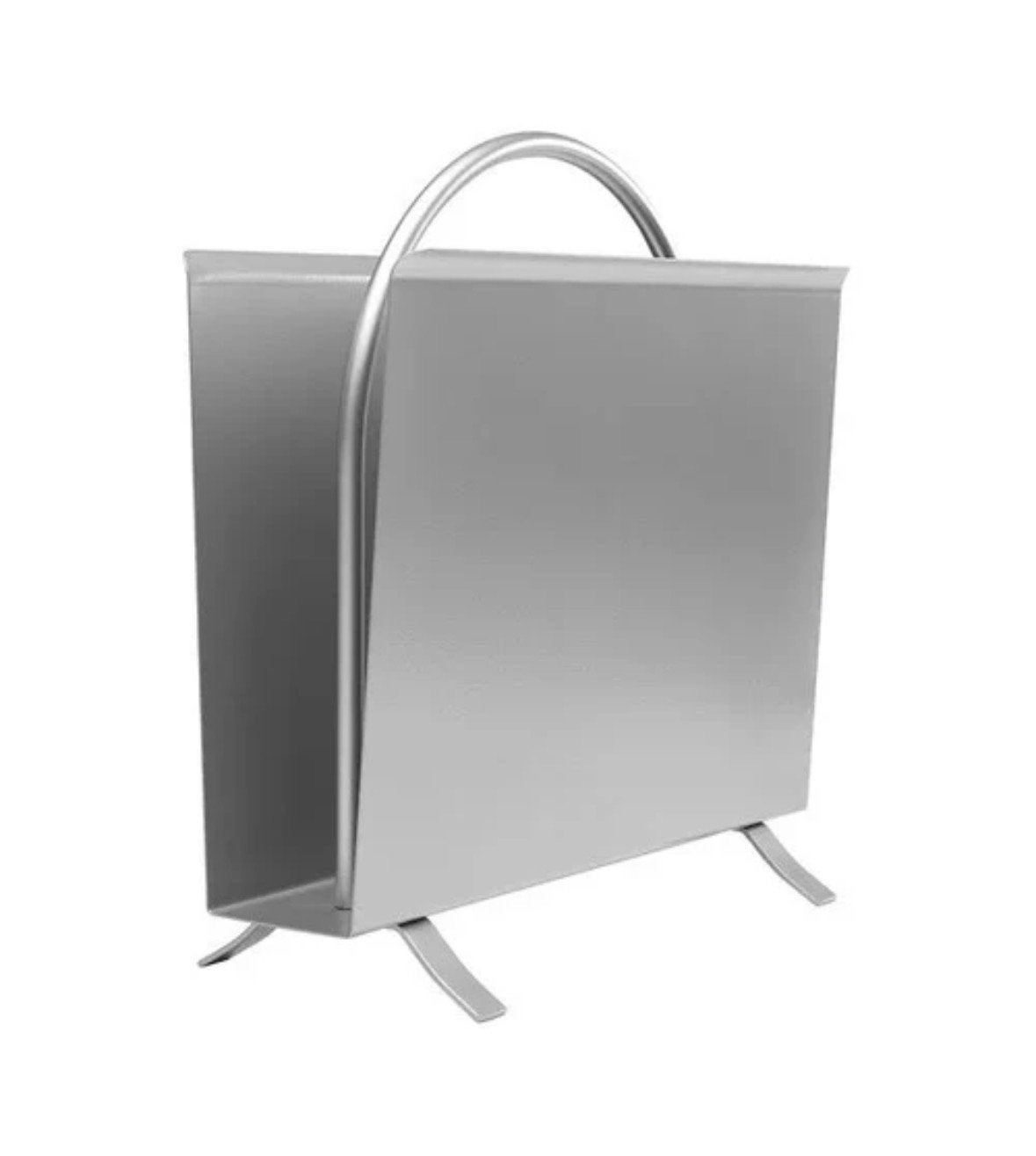 Gispen Lectuur / Vinyl / Krantenbak 1022 - Aluminium grijs, Met handvat, Metaal, Modern, Nieuw