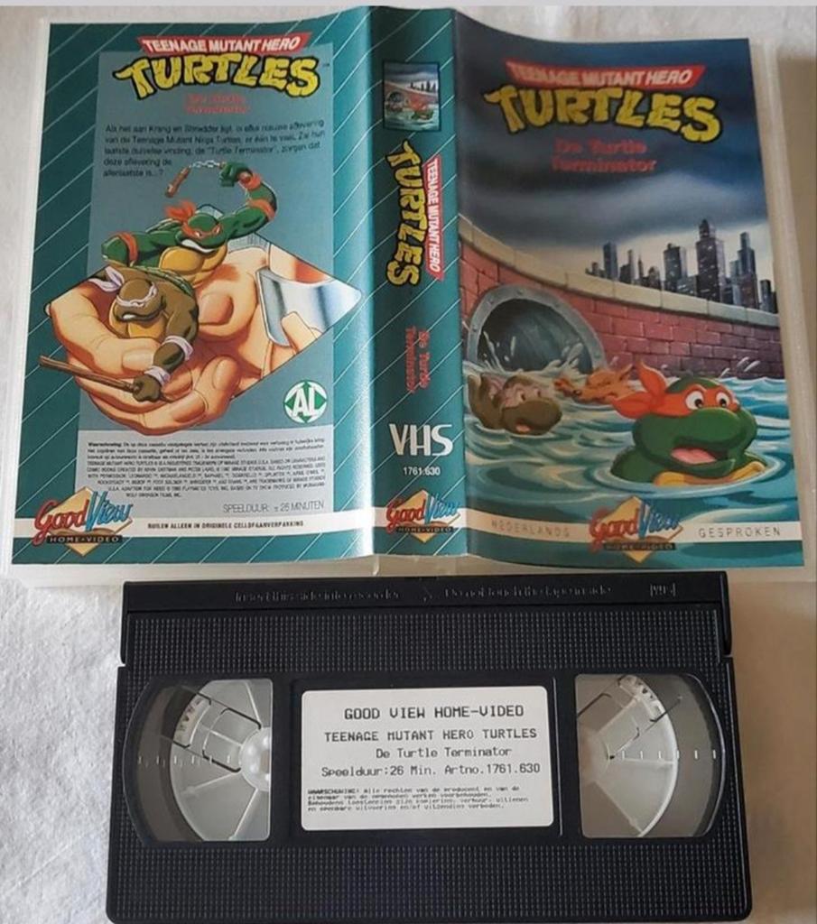 Teenage Mutant Hero Turtles De Turtle Terminator VHS Cartoon, Cd's en Dvd's, VHS | Kinderen en Jeugd, Zo goed als nieuw, Alle leeftijden