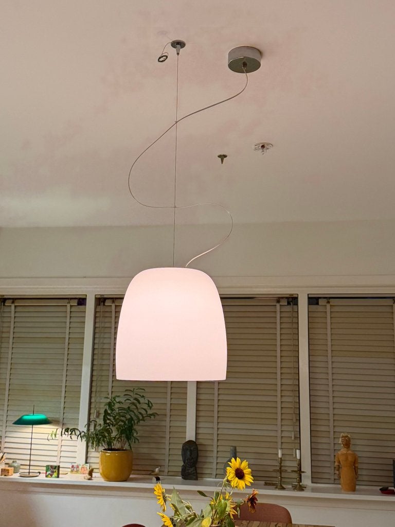 Hanglamp Prandina Notte S7 wit opaal murano glas, Huis en Inrichting, Ophalen, Design, E27 (groot), Glas