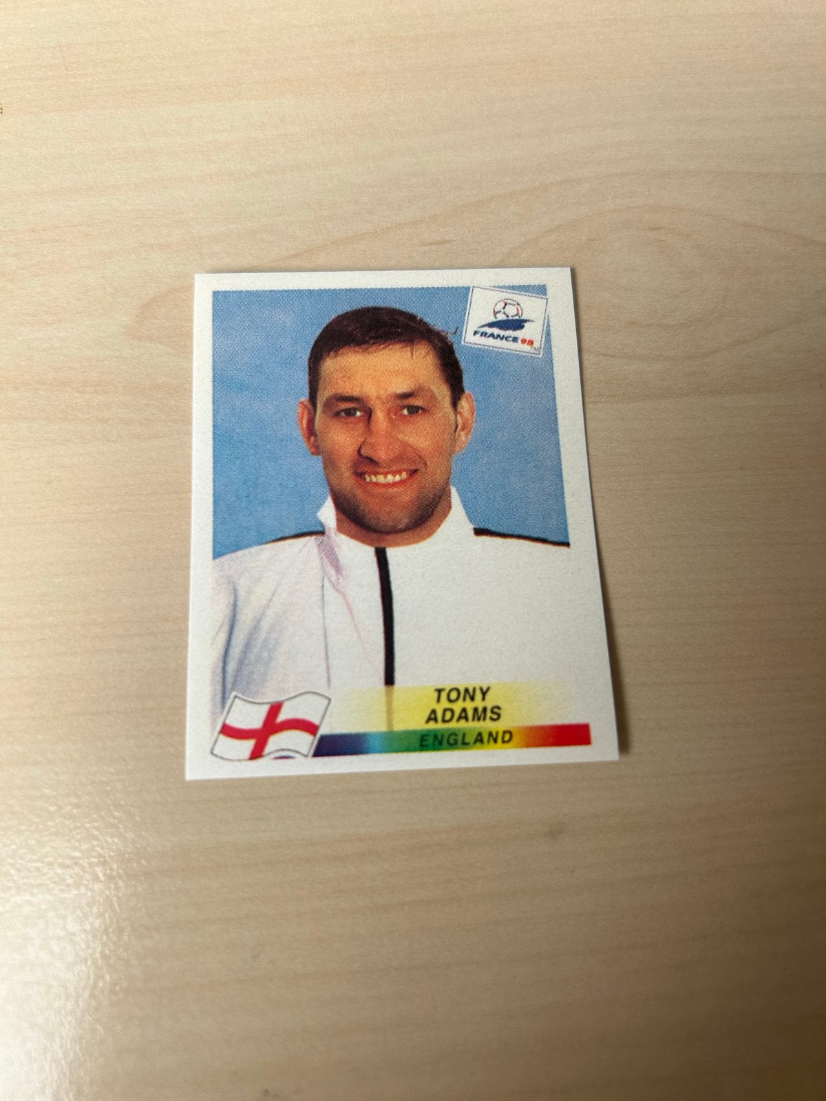 Zeldzame Panini France 98 Tony Adams wk 98, Ophalen of Verzenden, Zo goed als nieuw, Buitenlandse clubs, Poster, Plaatje of Sticker