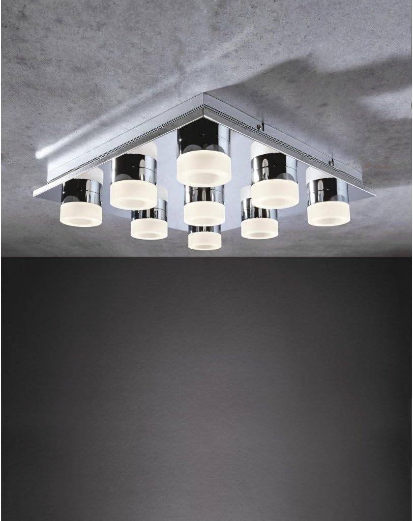 wofi logan 9175.09.01.0000 Plafondlamp led 9x4,2w 42cm nieuw, Ophalen of Verzenden, Nieuw, Metaal