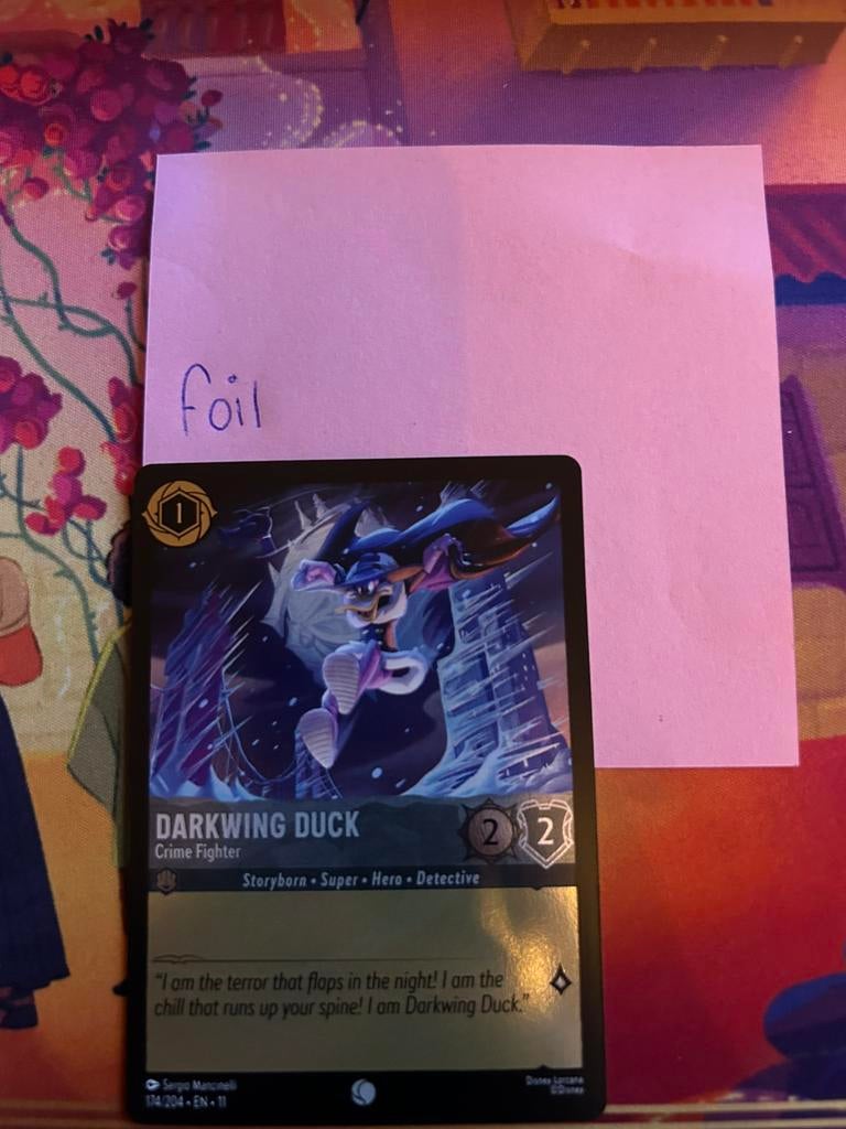 Darkwing duck crime fighter foil, Ophalen, Nieuw, Foil