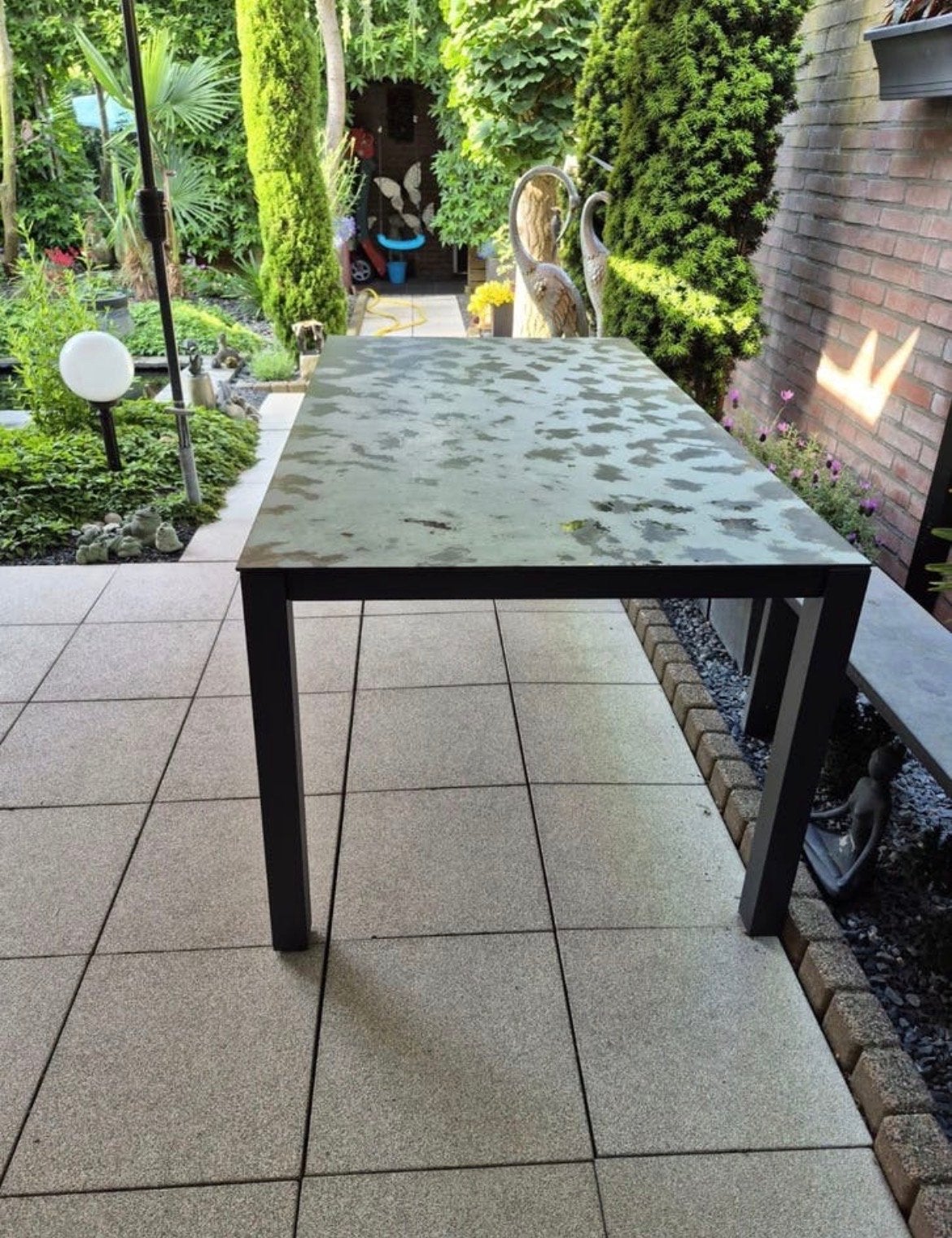 Tuintafel Aluminium 160x90 cm, Tuin en Terras, Tuintafels, Ophalen, Gebruikt, Rechthoekig, Aluminium