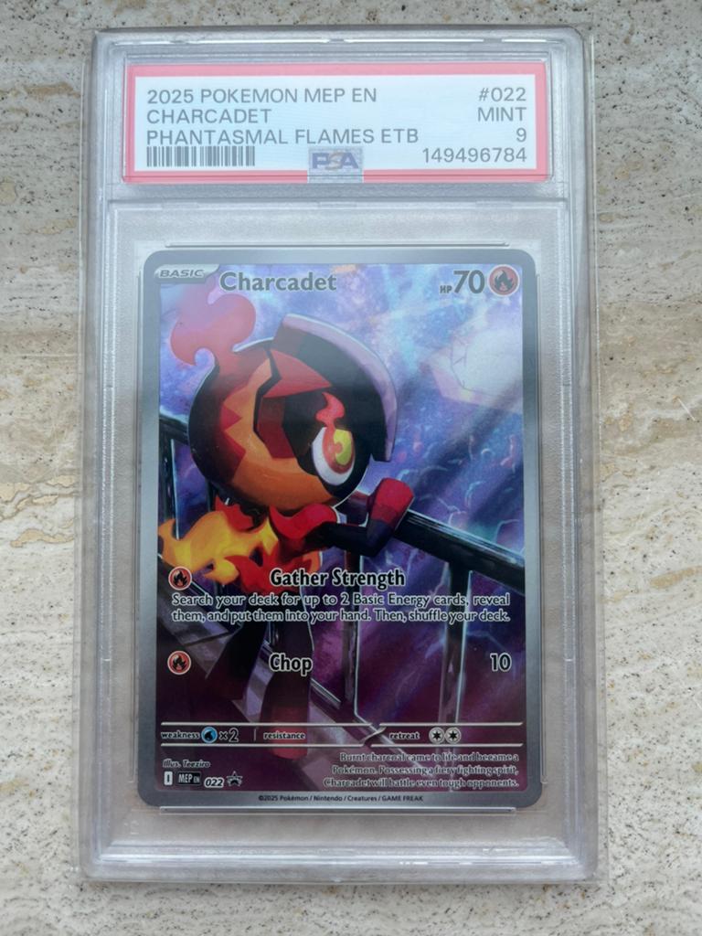 Charcadet PSA 9 - Phantasmal Flames 2025, Ophalen of Verzenden, Zo goed als nieuw, Losse kaart, Foil