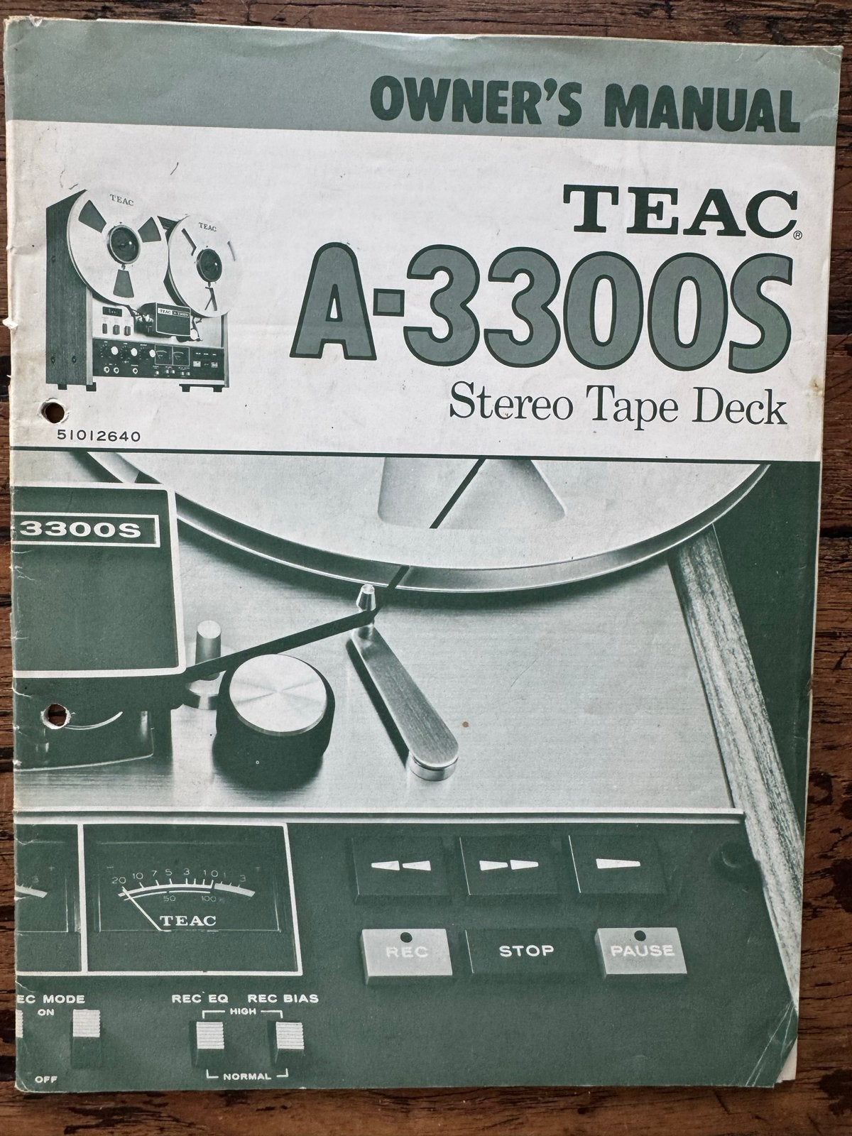 TEAC A-3300S Stereo Tape Deck manual  Origineel, Ophalen of Verzenden