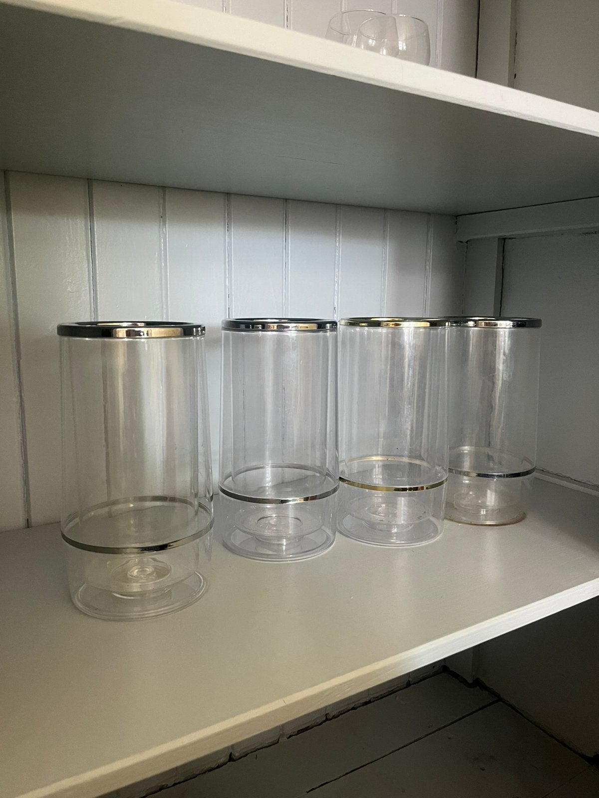 Space age vintage wijnkoelers - Set van 4, Vintage, Gebruikt, Kunststof, Ophalen of Verzenden