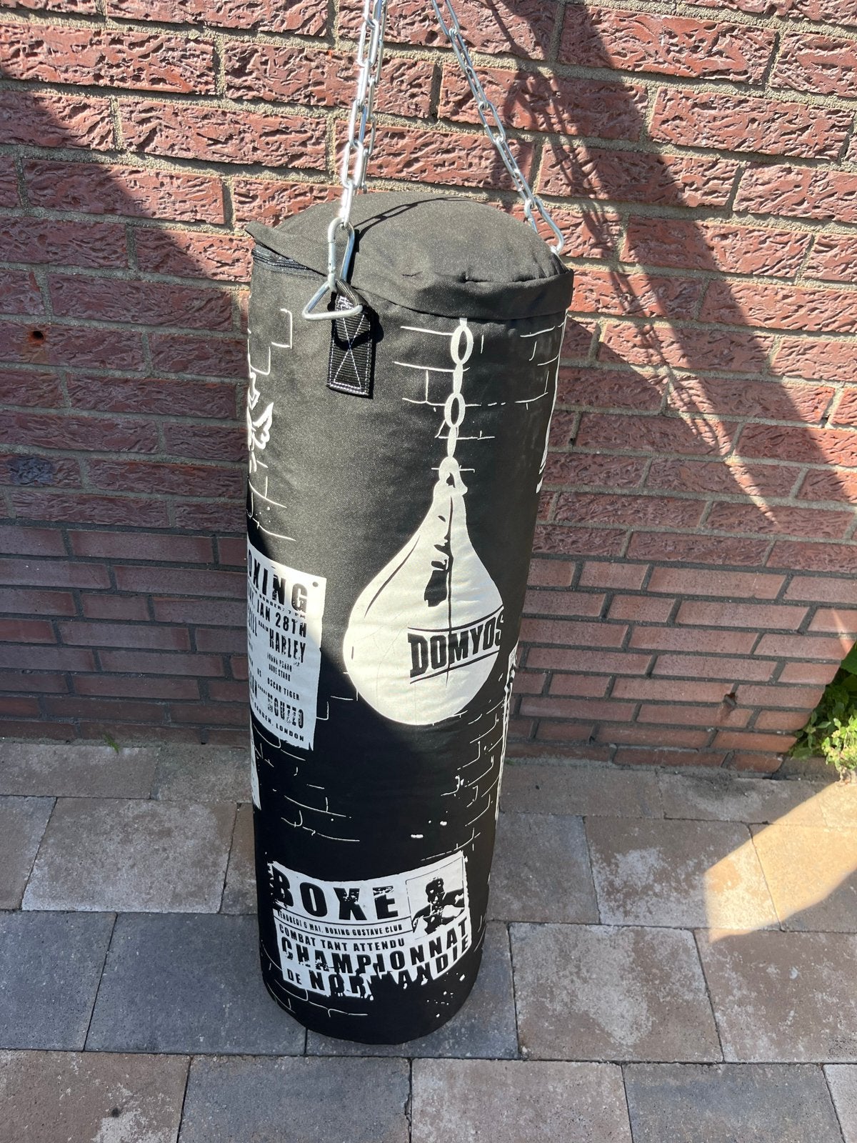 Bokszak Domyos met handschoenen - 100 cm hoog, Sport en Fitness, Boksen, Ophalen, Gebruikt, Bokszak