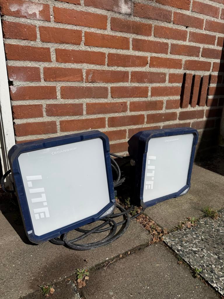 Scangrip Vega Lite 4000 LED Bouwlampen (set van 2), Ophalen of Verzenden, Zo goed als nieuw, 500 watt of meer, Lamp met armatuur