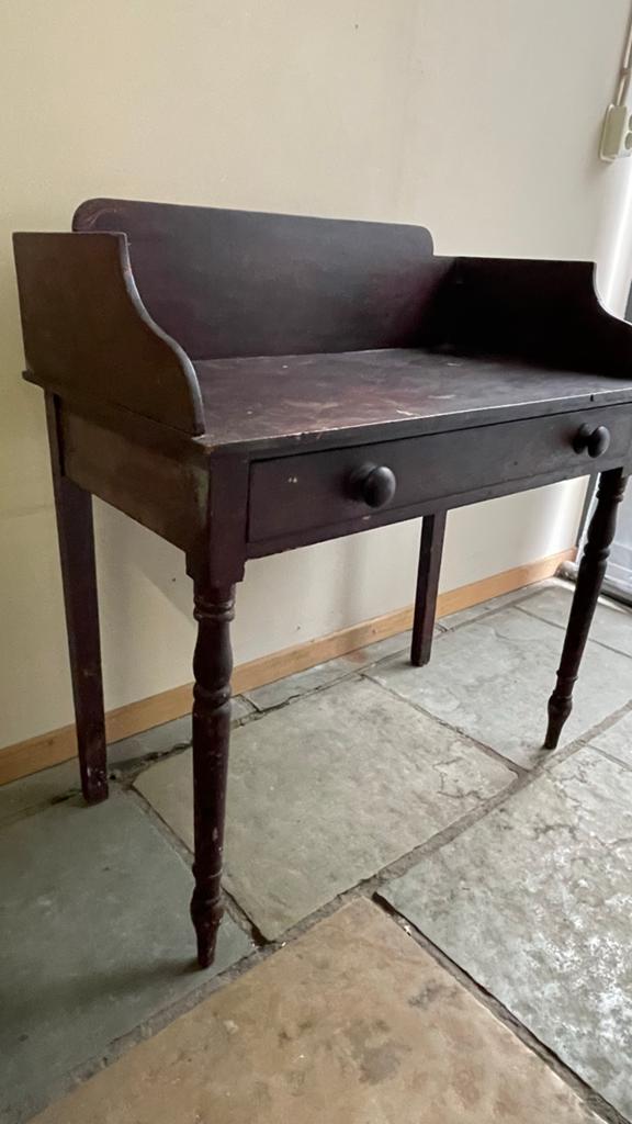 19de-eeuwse side table kommode verweerd patina Shaker Style, Ophalen