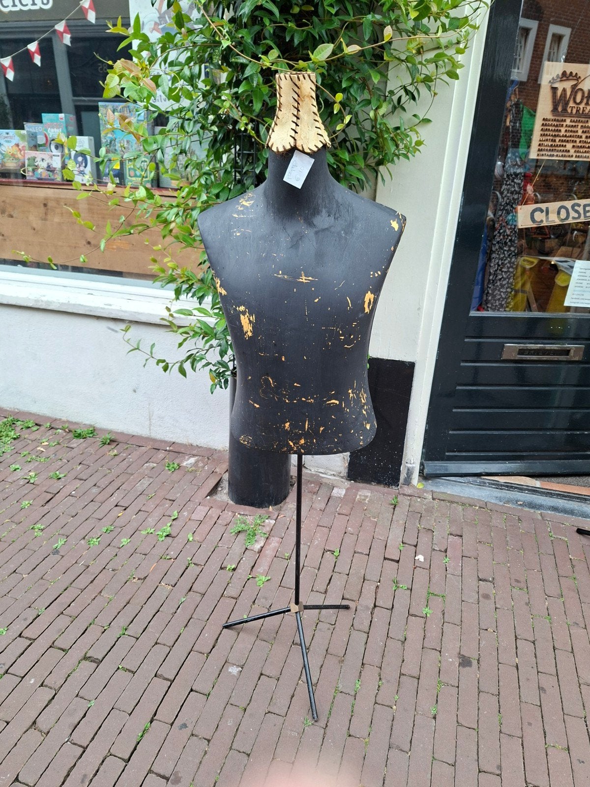 Vintage paspop / paslijf op driepoot - Gouda, Onbekend, Ophalen, Gedragen