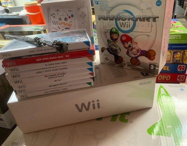 Complete Wii set, in orig, verpakking incl.console, balance, Ophalen of Verzenden, Gebruikt