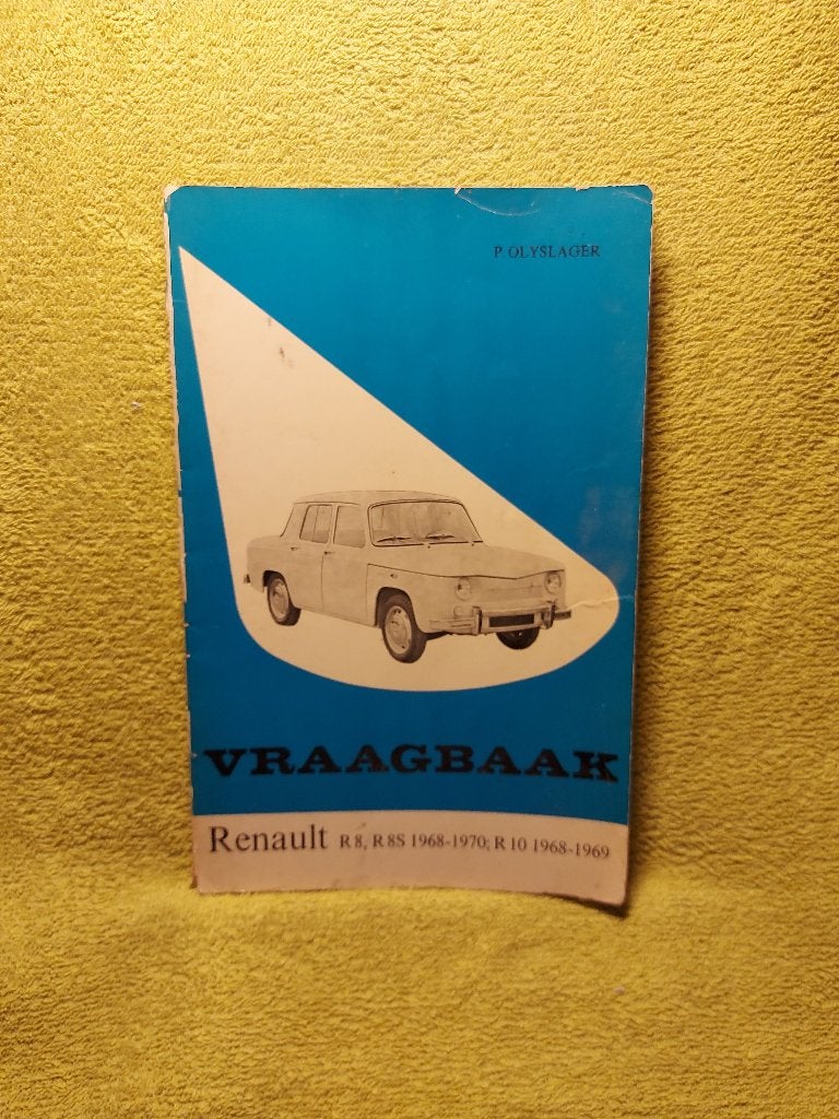 Vraagbaak Renault R8 1968-1969. Olyslager., Ophalen of Verzenden