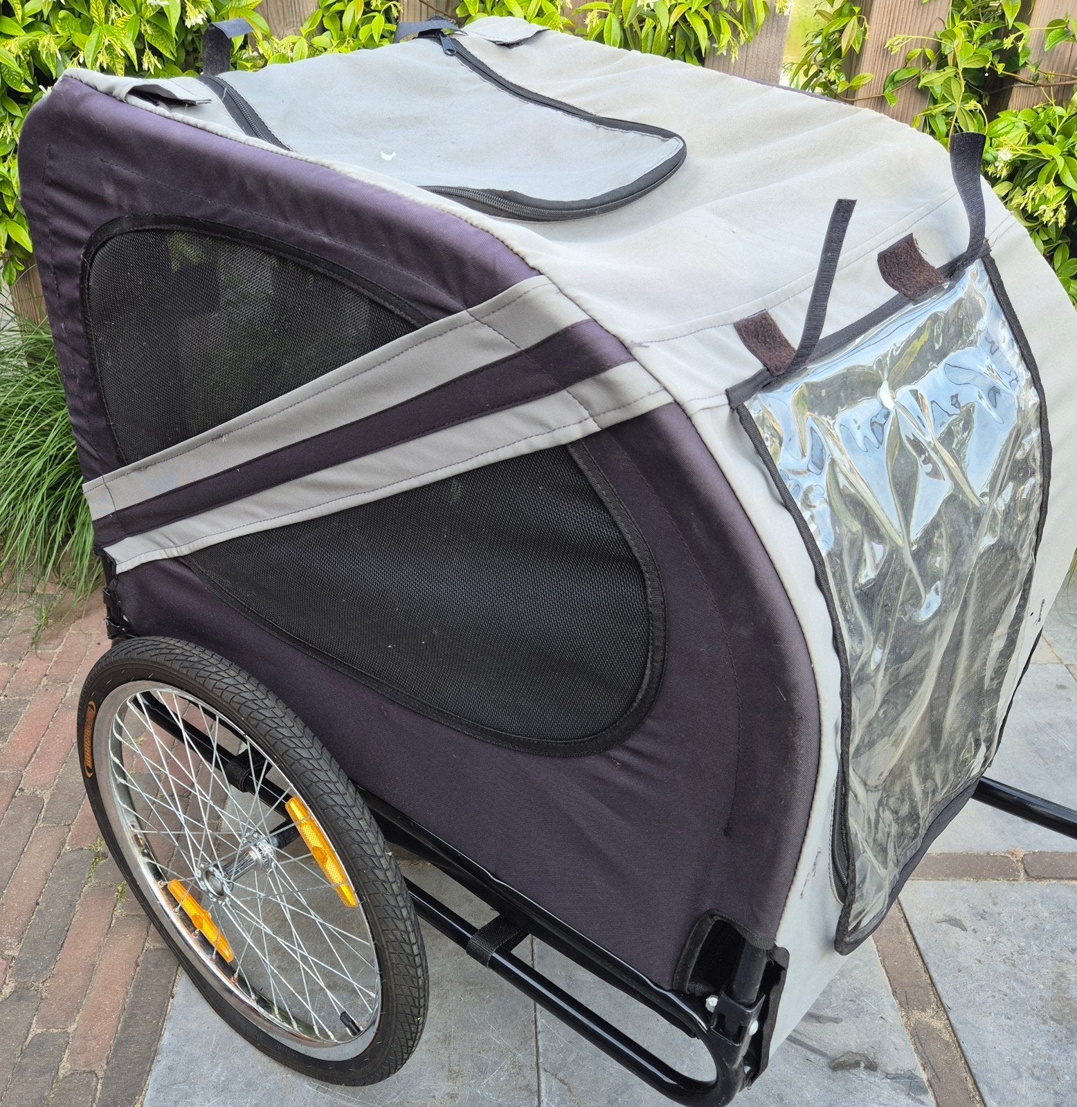 Hondenfietskar - 80x60xH55cm - voor middel tot grote hond., Ophalen, Gebruikt, Hondenkar, 20 tot 40 kg
