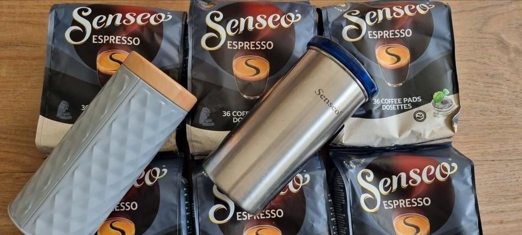 Originele RVS Senseo Pad-Houder+1x Uni+Gratis Pads Espresso, Ophalen, Zo goed als nieuw, Overige modellen, Koffiepads en cups