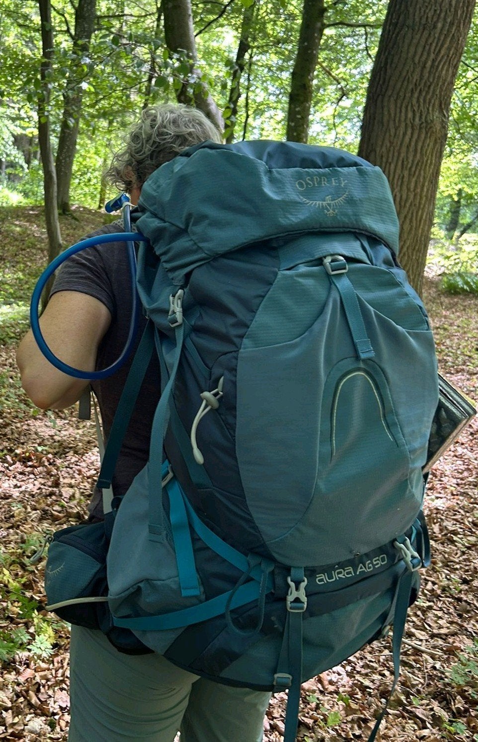 Osprey Aura AG 50 blauw, Ophalen of Verzenden, Zo goed als nieuw, Rugzak