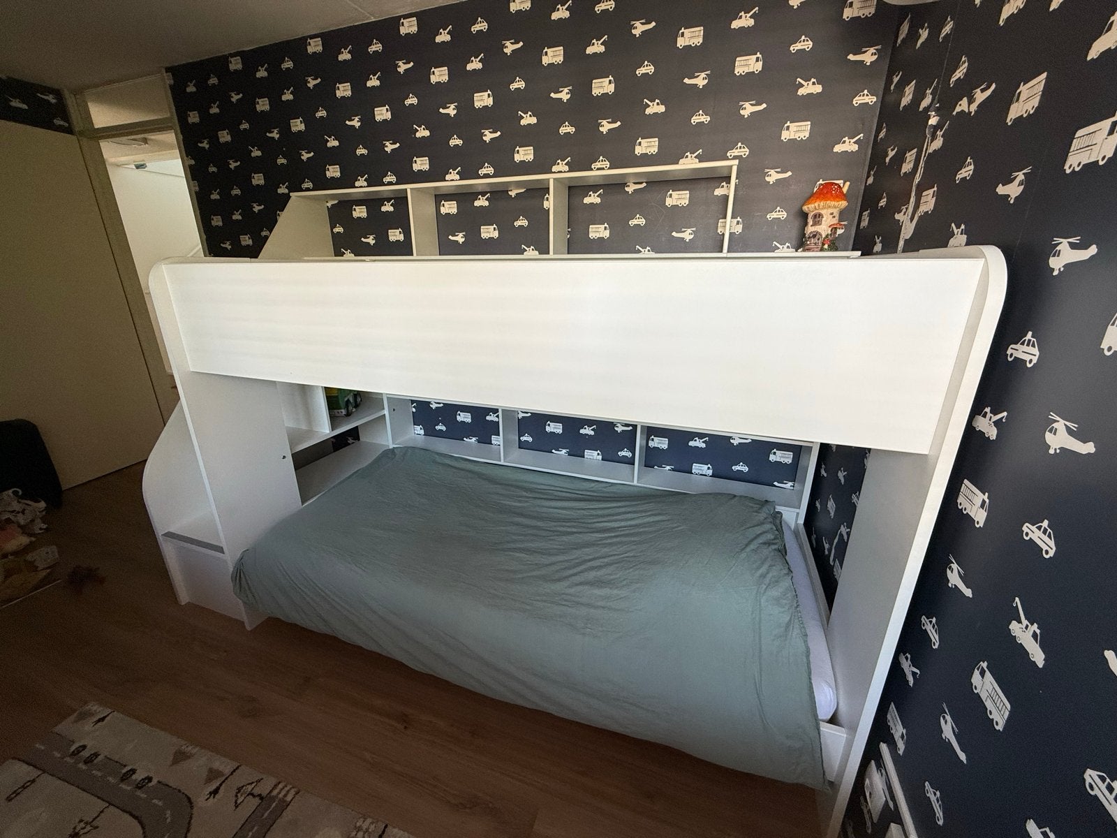 Stapelbed 'Sam' met opbergplanken en montagehandleiding, Ophalen, Gebruikt, 160 tot 180 cm, Tweepersoons