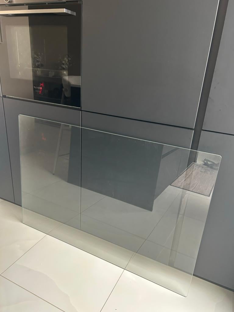 Tafel glas, Huis en Inrichting, Tafels | Eettafels, Ophalen, 100 tot 150 cm, 50 tot 100 cm, Rechthoekig