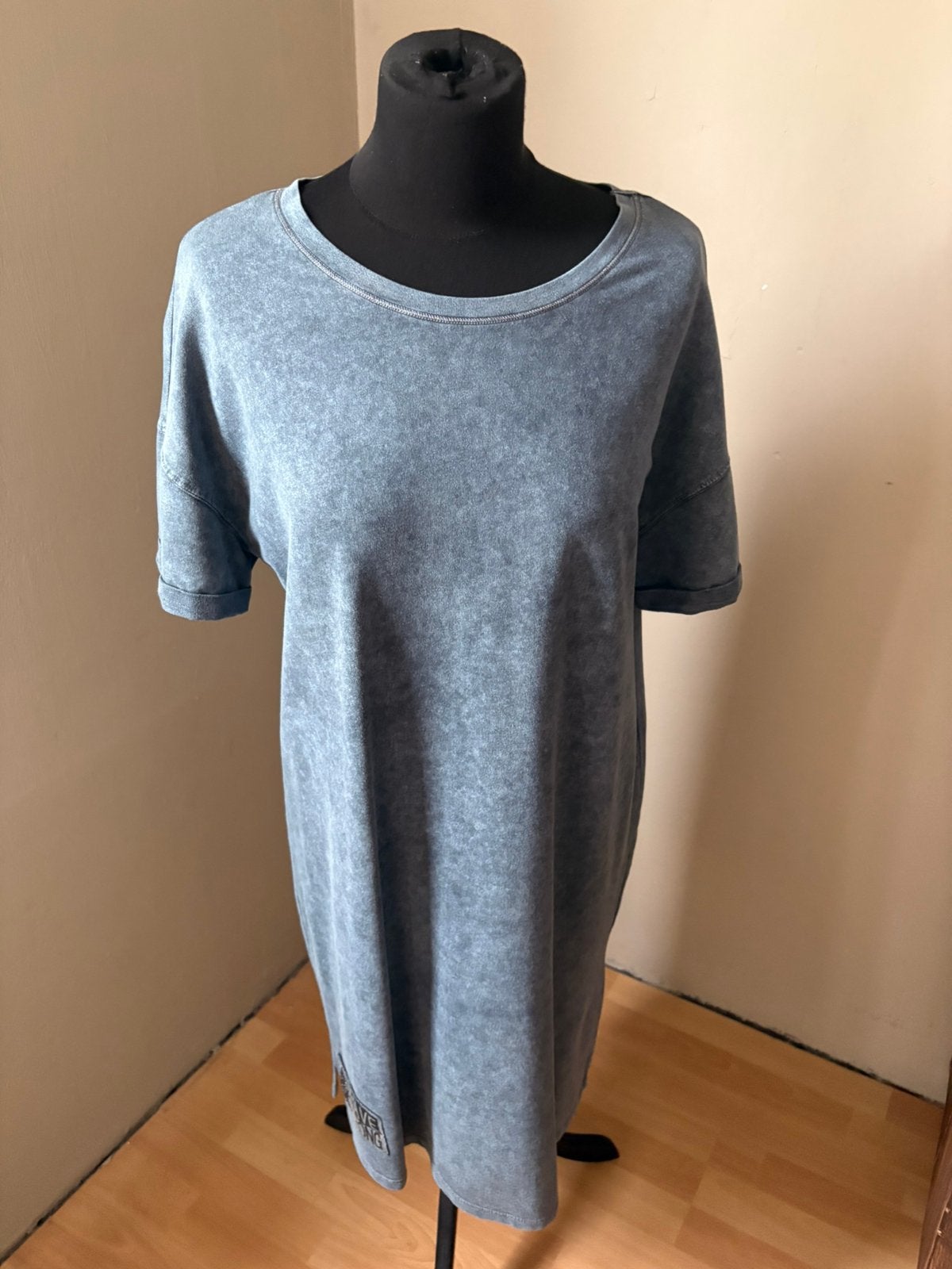Monari super toffe acid wash jurk mt 38 NIEUW, Ophalen of Verzenden, Nieuw, Maat 38/40 (M), Blauw