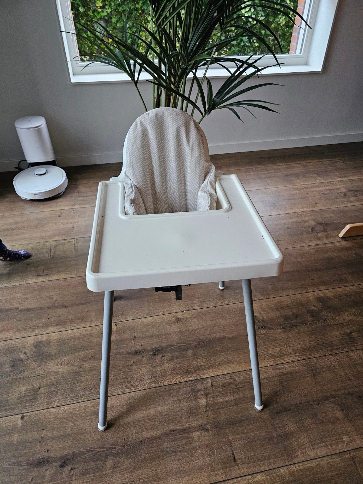 IKEA Antilop kinderstoel met eetblad en kussen, Ophalen, Zo goed als nieuw, Overige typen, Afneembaar eetblad