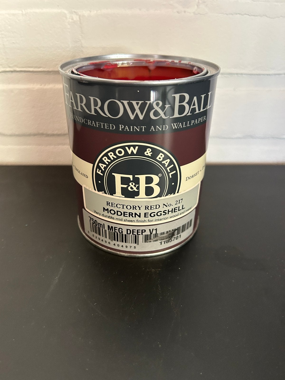 Farrow & Ball Rectory Red Modern Eggshell Verf (1L), Ophalen, Minder dan 5 liter, Rood, Verf